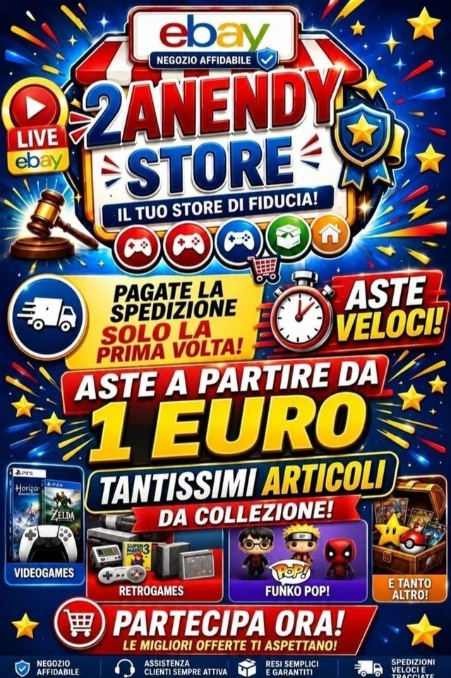 🔥 2ANENDY STORE LIVE – ASTE VELOCI & TANTISSIMI ARTICOLI DA COLLEZIONE! 🎮