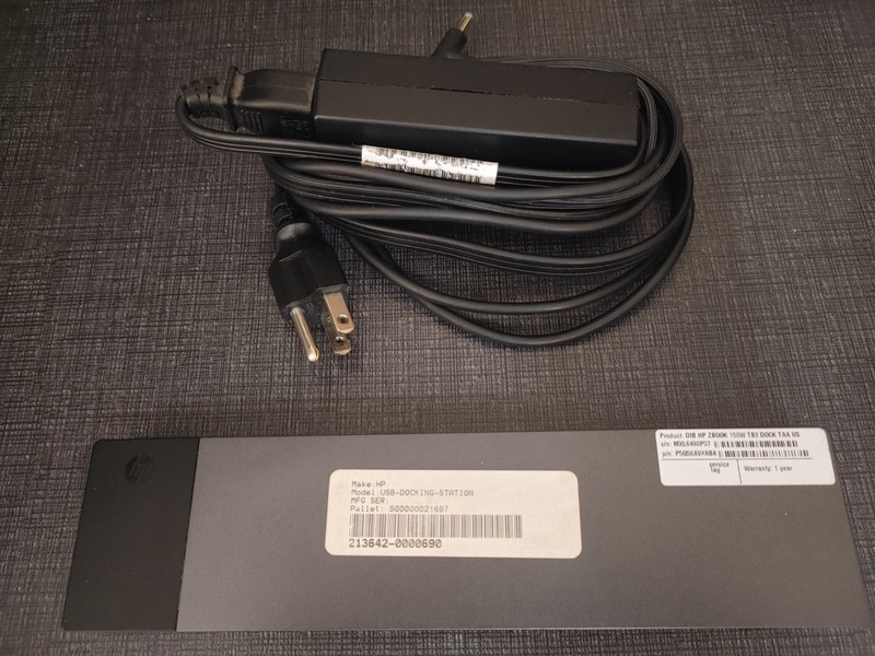 HP Laptop Power Supply 65W and Free Zbook Dock