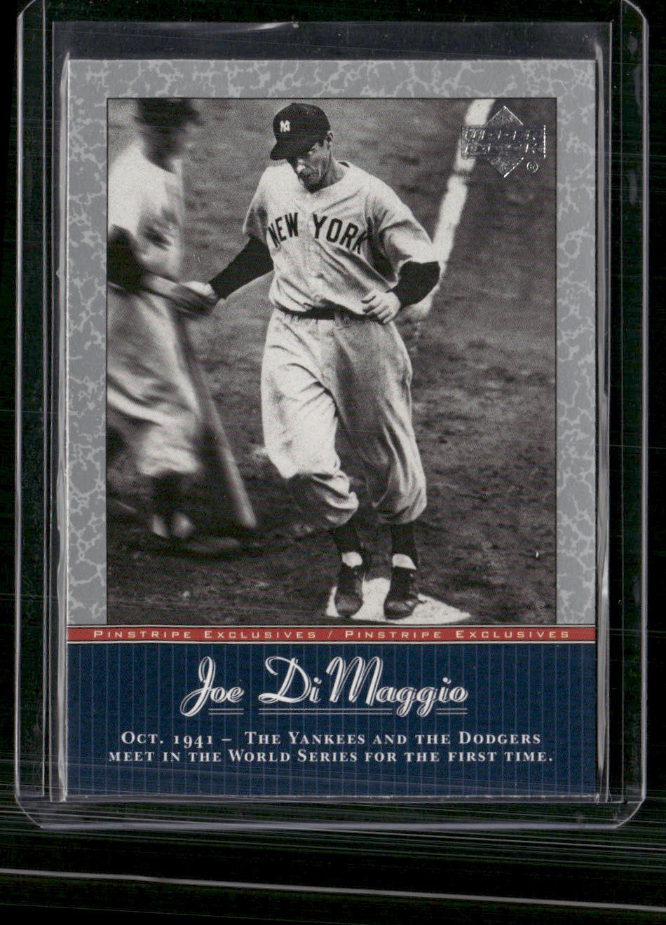 2001 Upper Deck Decade 1970's #JD25 Joe DiMaggio Pinstripe Exclusives
