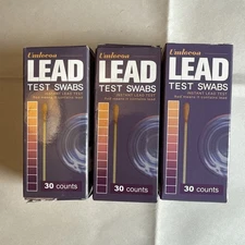 Lead Test Swabs 30 Count Instant Lead Lead Paint Test Kit Lot Of 3 Boxes-90 Swab