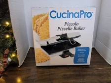 CucinaPro Piccolo Pizzelle Baker Waffle Iron Maker  3 1/4" Mini Cookies 220-03