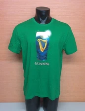 Guinness Harp on A Beer Glass Promo Green Short Sleeve T-Shirt Size X-Large