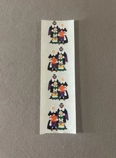 “Family Of 4 Pilgrims” Stickers~Sheet Is 2” X 6 1/2” & Includes 4 Stickers, New!