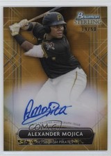 2022 Bowman Sterling Prospect Gold Refractor 19/50 Alexander Mojica Auto 9hx