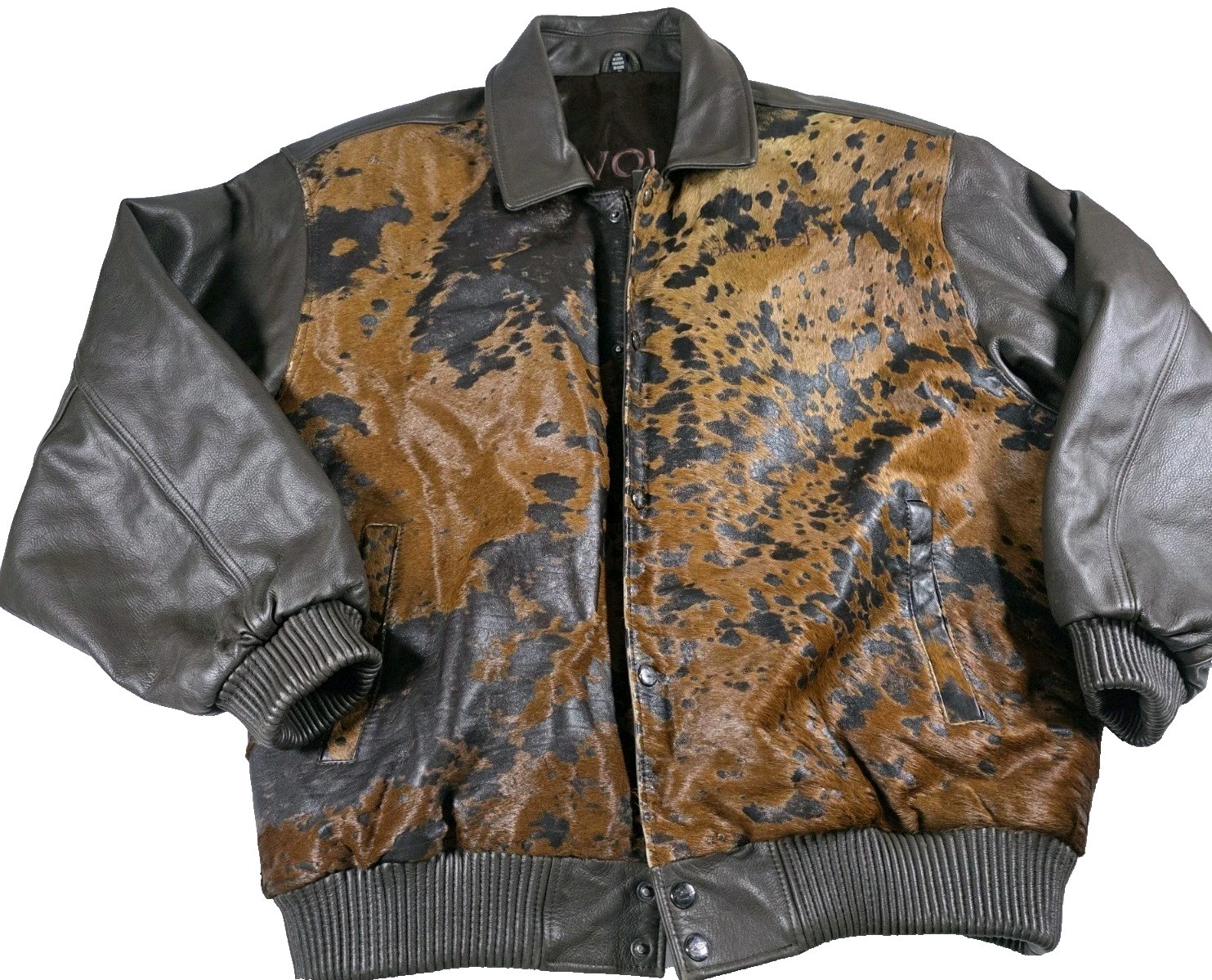 PONY DAVOUCCI GIACCA BOMBER DONNA E PELLE CON CAPELLI capelli di cavallo marrone scuro 4xl