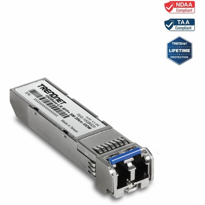 TRENDnet TEG-10GBS20, SFP+ Single Mode LC Module [20km], Lifetime Protection