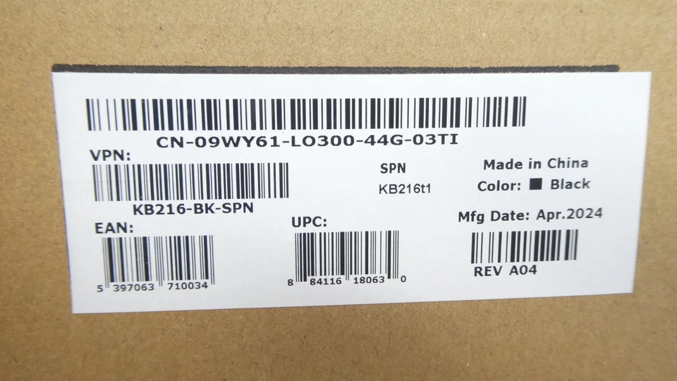 NEW Dell KB216 SPANISH Slim Office Multimedia Desktop Keyboard (BLACK) 9WY61 - Image 3 of 4