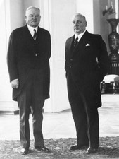 Former President Herbert Hoover with President Miklas of Austria d- Old Photo