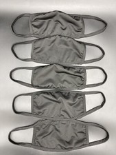 5 Pack Black Cotton Face Masks Adult Cotton Inside Machine Washable one Size