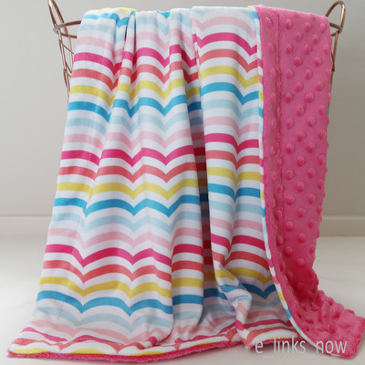 70x100cm Large Baby Minky Blanket Stroller Cot Shower Gift Wavy