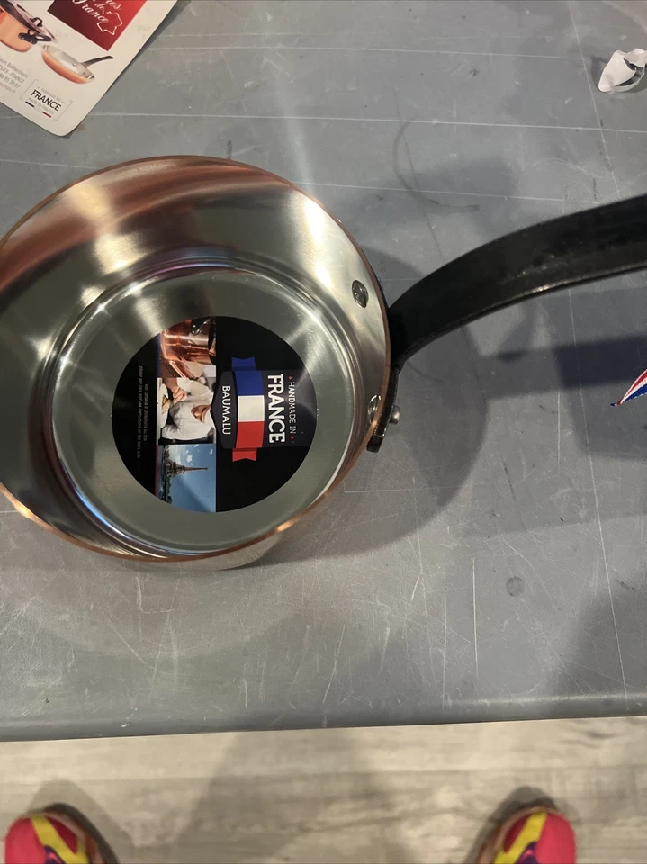 Медная кастрюля для соуса Baumalu 14 см 5,5 дюйма сделано во Франции совершенно новая - Изображение 3 из 4