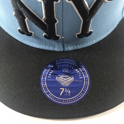 帽子 NEW YORK HAT New York Black Yankees Hat Cap 1931 Fitted Size 7 3/8 Blue Ebbets
