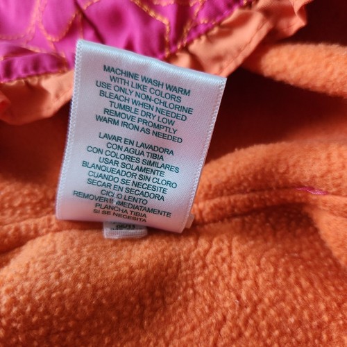 💖 Okie Dokie Girls' Pink Hooded Fall/Spring Jacket Coat - Size 3, Fleece Lined - Picture 3 of 9