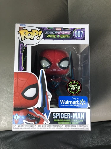 Funko Pop - CHASE #997 Mech Strike Monster Hunters - Glow Spider-Man Walmart - NUEVO