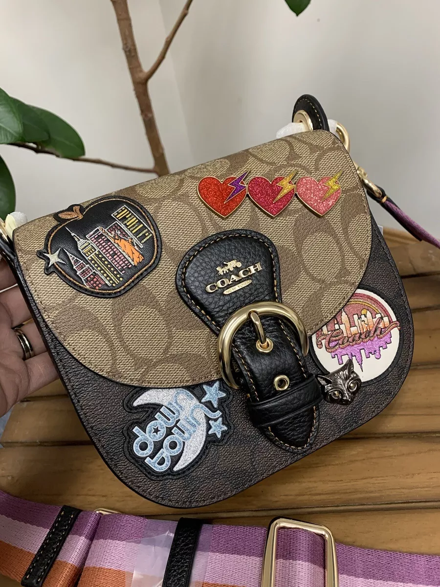 Coach Limited Edition Kleo Shoulder Bag 17 In Colorblock Signature Canvas