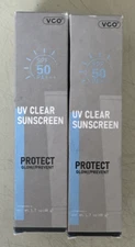 Lot of 2 - VGO UV Clear Sunscreen - SPF 50 PA+++ EXP. 09/2027