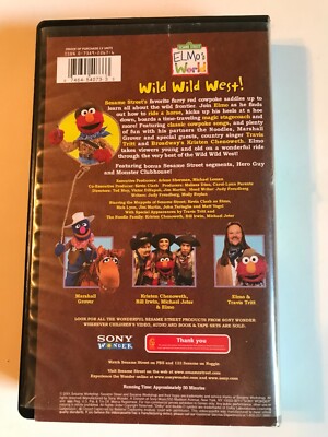 123~SESAME STREET ~ ELMO'S WORLD ~ WILD WILD WEST! ~ VHS, 2001