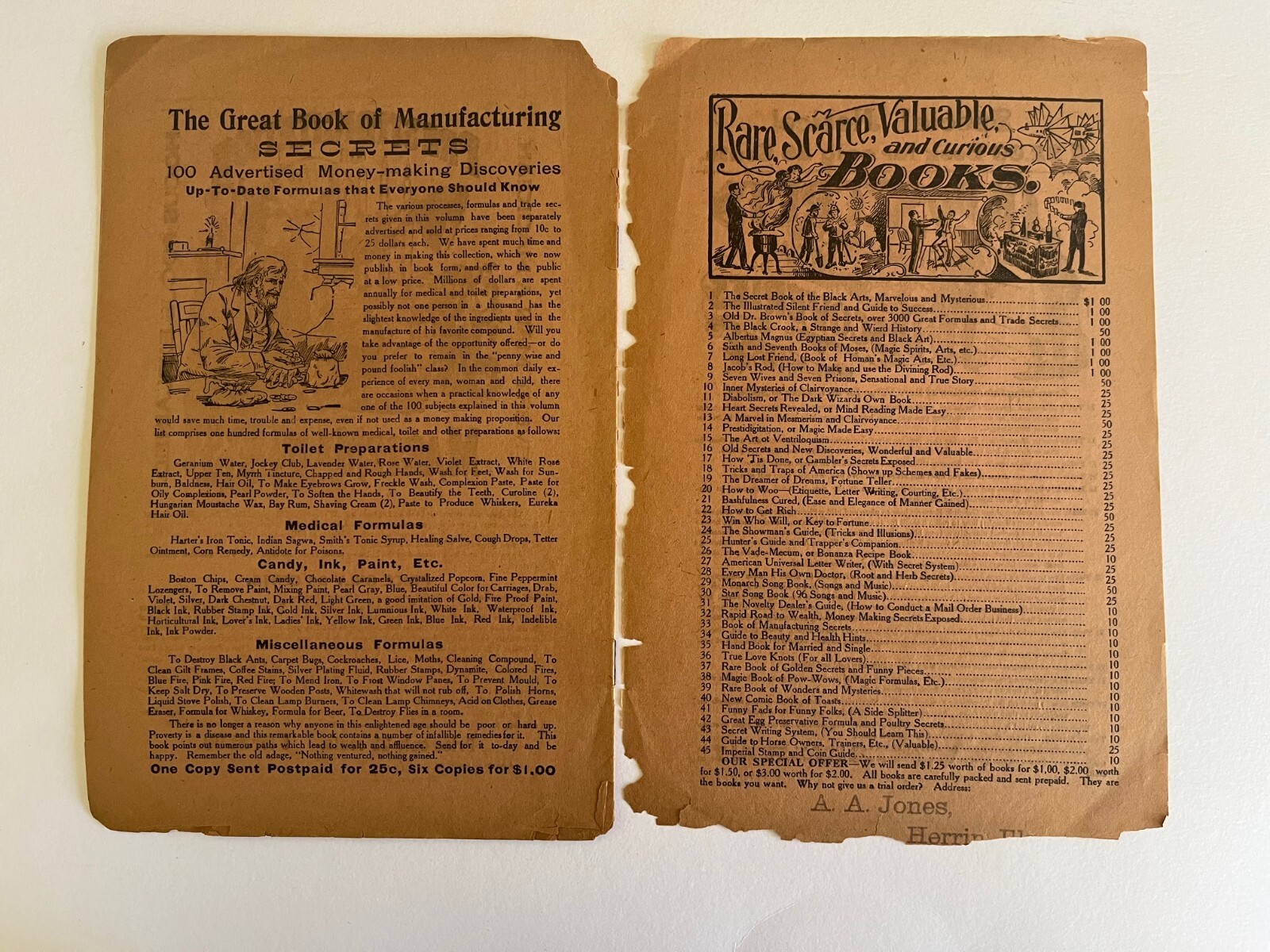 c. 1884 ~ The Imperial COIN and STAMP Value Book, ad for MAGIC MADE EASY antique