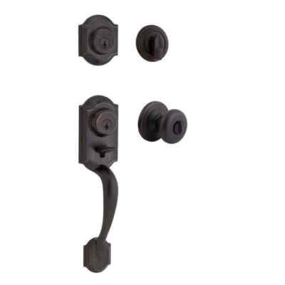 Kwikset Montara Venetian Bronze Single Cylinder Door Handleset with Juno Entry