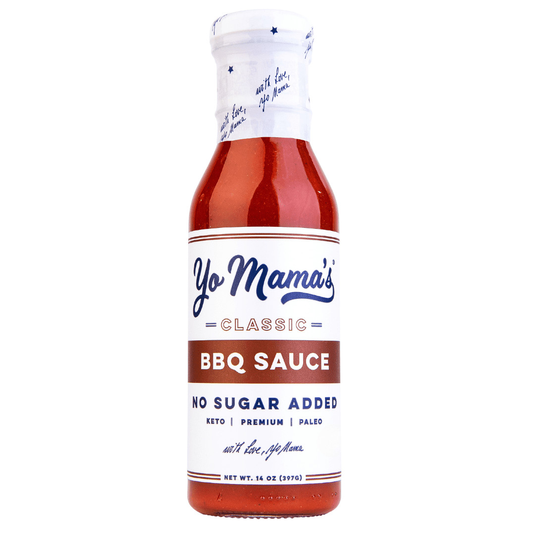 Yo Mama's Foods Keto Friendly Classic BBQ Sauce, 14 oz,No Gu