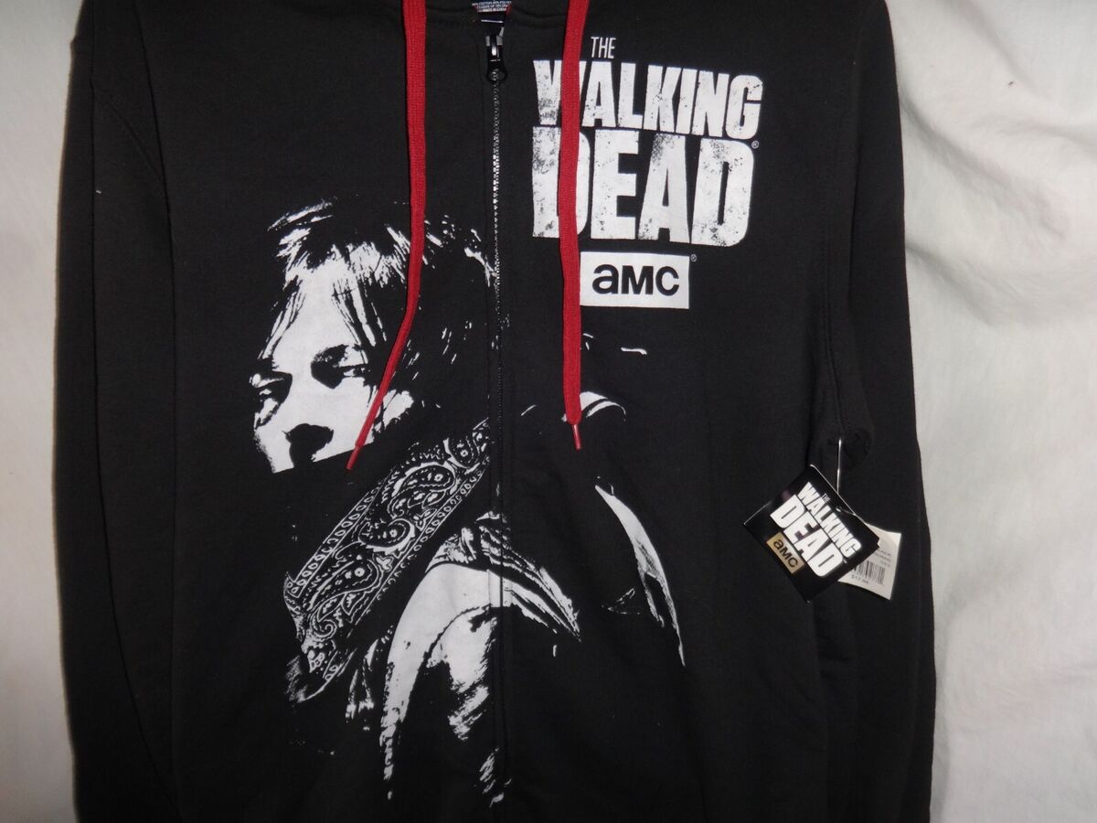 AMC The Walking Dead Full Zip Hoodie Large SPLATTERED Daryl AMC The Walking Dead Full Zip Hoodie Large SPLATTERED Daryl