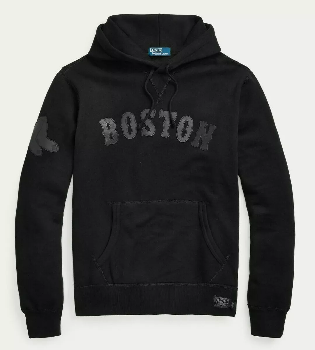 Polo hoodie black store and red