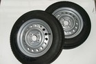2 X TRAILER WHEEL  TYRE 145 80 R13 4 STUD 100MM 57MM CENTRE ANSSEMS BRENDERUP