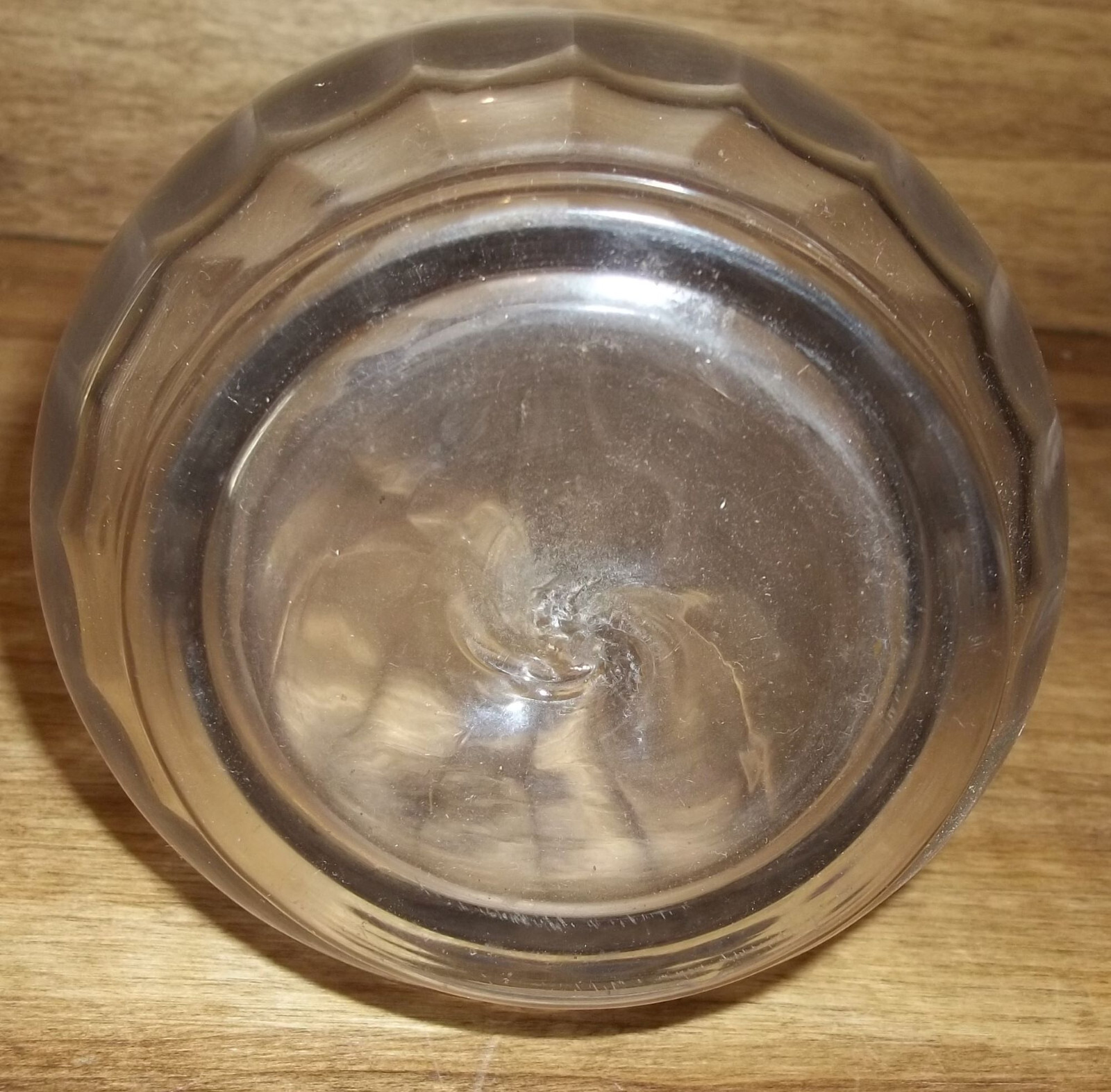 Antique Clear Glass Barber Bottle w Ceramic Cork Stopper 8.5&rdquo;..................d