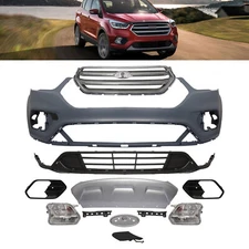 Fit For 2017 2018 2019 FORD Escape Front Bumper Cover With Grills And Fog Lamps