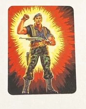 1986 Hasbro/Milton Bradley GIJOE ACTION CARDS CARD #24 FLINT WARRANT OFFICER