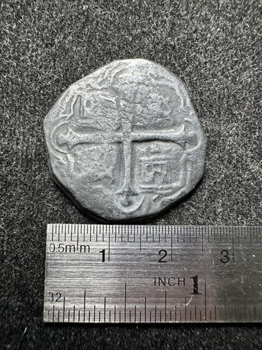 4 Reales Cob Spanish, Silver Coin Treasure (OMP mark) - Picture 7 of 8