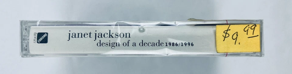 Janet Jackson Design of a Decade Cassette Tape SEALED Greatest Hits Hype Sticker - Image 3 of 3