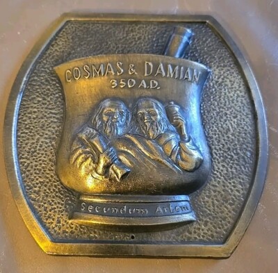 COSMAS AND DAMIAN BRONZE PROMO PLAQUE