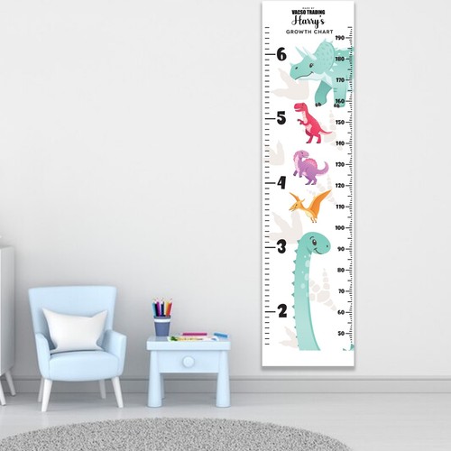 Personalised Boys Height Chart:Football, Space, Dinosaur, Giraffe, Construction - Picture 9 of 11