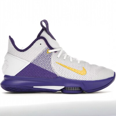 Nike LeBron Witness White Purple Lakers LeBron James Basketball Shoes  Size 13