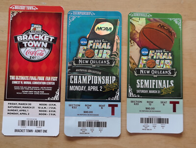 Basketball Tickets NCAA Final Four New Orleans 2012 im Schuber