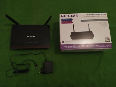 Netgear Router D6000 NETGEAR - AC750 WIFI ADSL - Modem Router modello D6000 | eBay