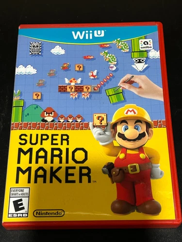 Super Mario Maker (Nintendo Wii U, 2015) Game and Case no Manual Tested