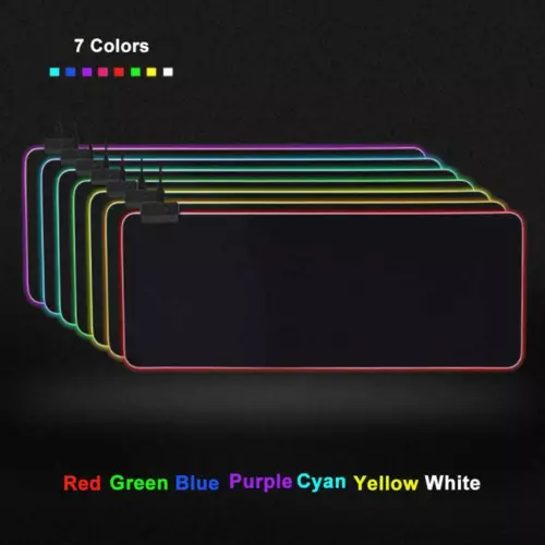 large rgb colorful led lighting gaming mouse pad mat 800*300mm for pc laptop uk image 5
