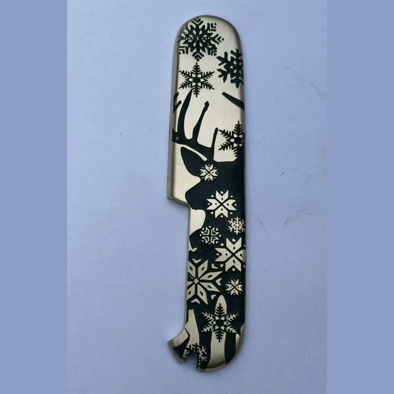 1 пара сделанных на заказ весов с ручкой из чистой латуни для 91 мм Victorinox Swiss Army - Изображение 2 из 3