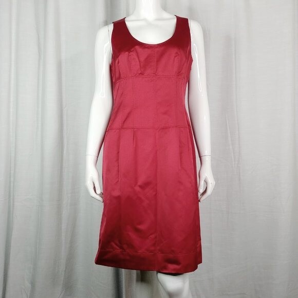 boss red dress BOSS Hugo Boss Red Sheath Dress Size 10