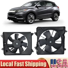 AC Condenser and Radiator Cooling Fan Assembly For 2016 2017 2018 Honda HR-V