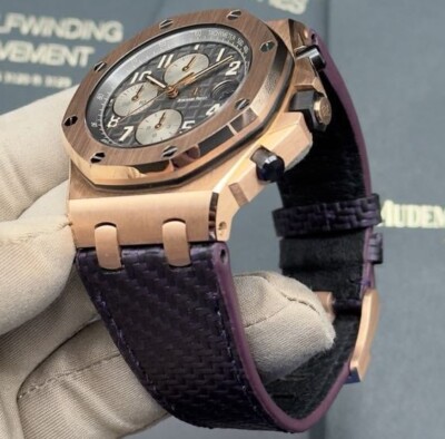 AP Bands Purple Carbon Fiber Strap For Audemars Piguet Royal Oak Offshore 26470