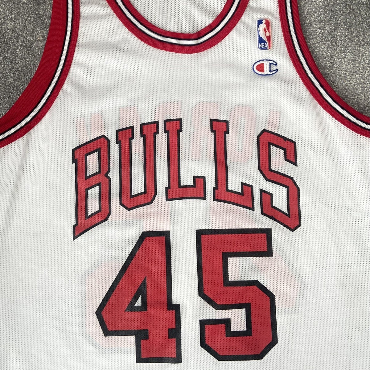 【新品】NBAレプリカジャージ＂Michael Jordan＂#45 Vintage Michael Jordan #45 Chicago Bulls Champion Jersey Sz