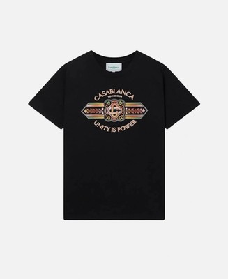 CASABLANCA UNITY IS POWER T-SHIRT MEN'S BLACK  Rrp £215 -Large.      / 22  p2p