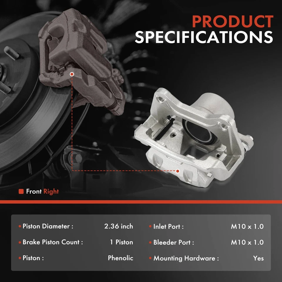 Pinza de freno delantera derecha con soporte para Hyundai Sonata 2011 2012 2013 2014 Foto 2 de 4