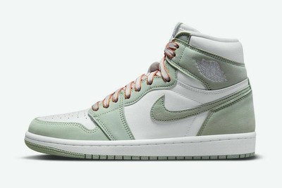 WMNS Nike Air Jordan 1 Retro High OG Seafoam 5-12 Orange White  