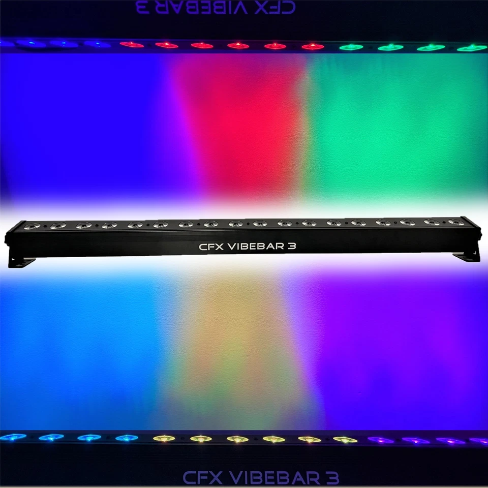 LED Bar 1M Uplighter Wall Washer Strip Light DMX Link RGB 18 x 3W Colour Batten - Image 2 of 4