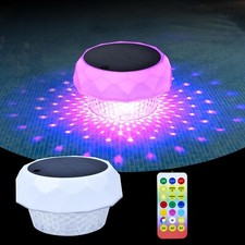 Brillistep Floating Solar Pool Lights with Remote Control, Waterproof IP68 Solar