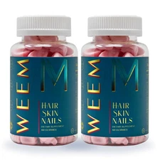 WEEM Hair Skin and Nails Gummies - Supports Healthy Hair - Vegan biotin Vitam...